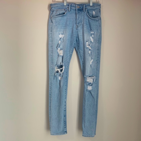 H&M &Denim Distressed Skinny Jeans - Picture 3 of 10